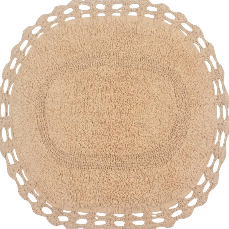 Hampton Contour Rug, Cotton Soft, Water Absorbent, Non Slip U Shape Contour Rug Machine Washable 20"x20" Contour