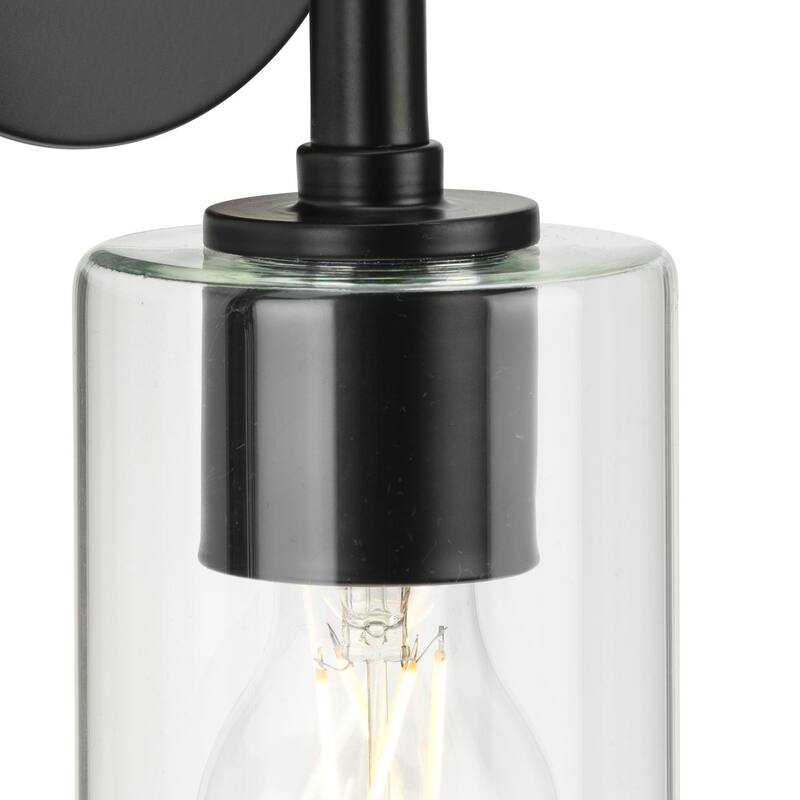 Cofield Collection Two-Light Matte Black Transitional Wall Bracket - 22.5 in x 5.62 in x 4.87 in