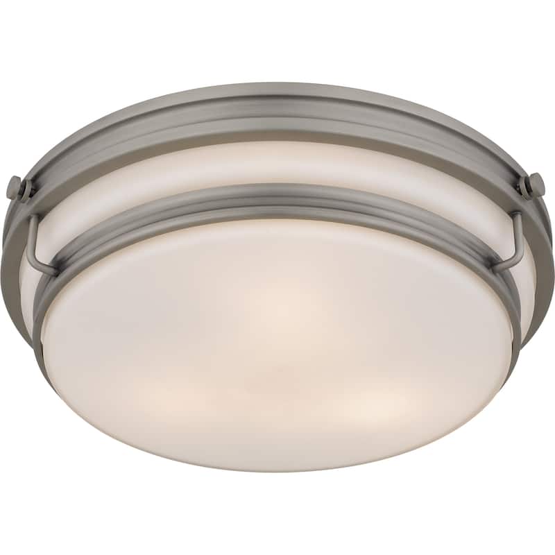 Grafton 3-Light Antique Nickel Flush Mount