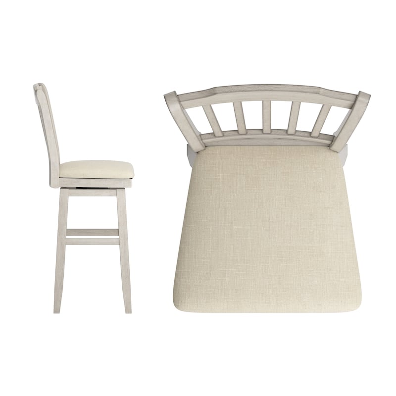 Ronda Slat Back Wood Swivel Chair