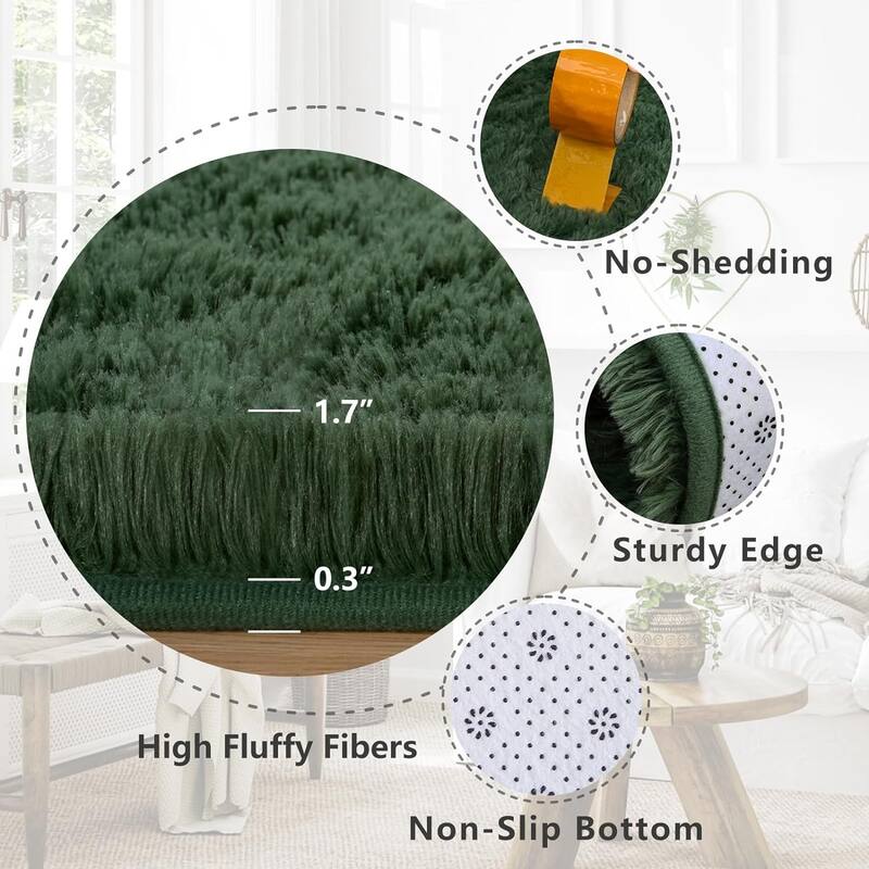 Large Shaggy Home Decor Carpets Fluffy Area Rugs for Living Room Bedroom