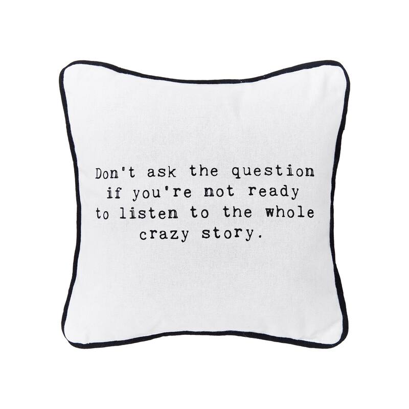 Crazy Story 10" x 10" Printed Throw Pillow