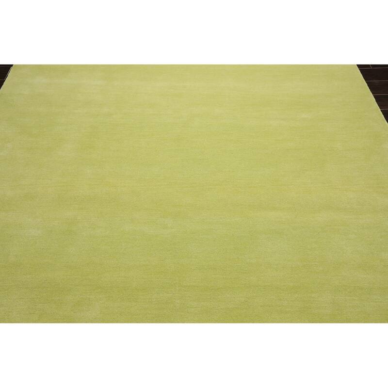 Hand Tufted Wool Modern & Contemporary Oriental Area Rug Lemon Color