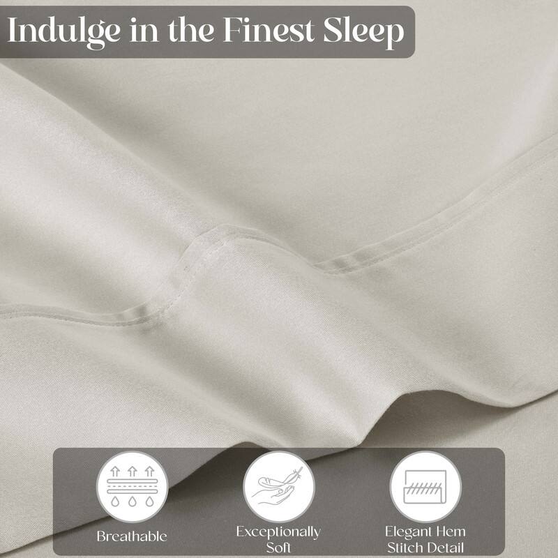 Superior Cotton Blend Solid 1500 Thread Count Deep Pocket Bed Sheet Set