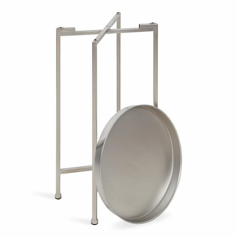 Kate and Laurel Celia Round Foldable Metal Accent Table - 14x14x26
