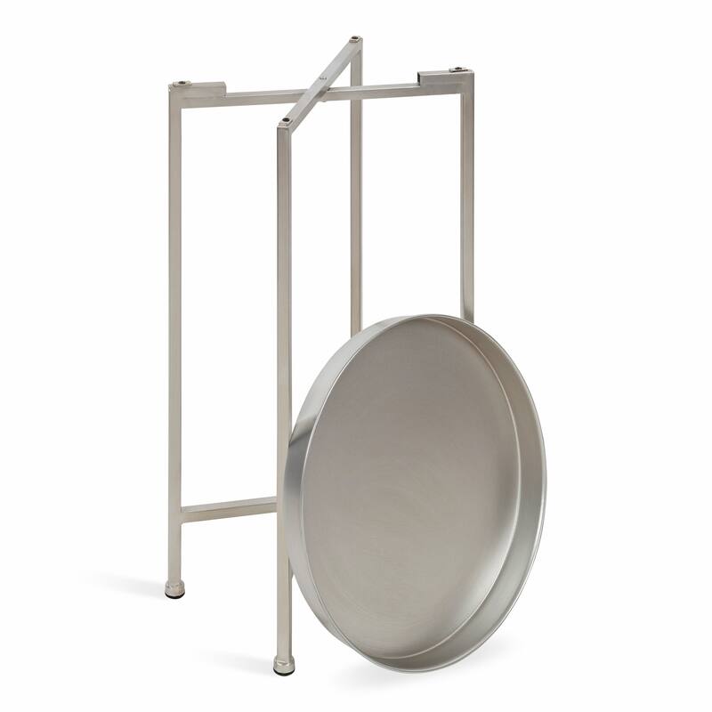 Kate and Laurel Celia Round Foldable Metal Accent Table