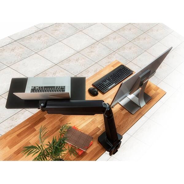 Shop Monoprice Height Adjustable Sit Stand Laptop Desk Mount Works