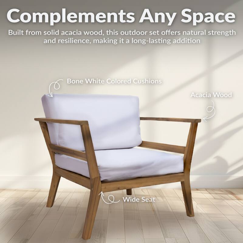 Sunnydaze Bodie 3-Piece Patio Furniture Set - Outdoor Patio Conversation Set