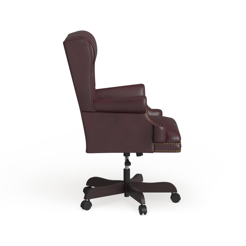 High Back Traditional Tufted LeatherSoft Executive Swivel Ergonomic Office Chair