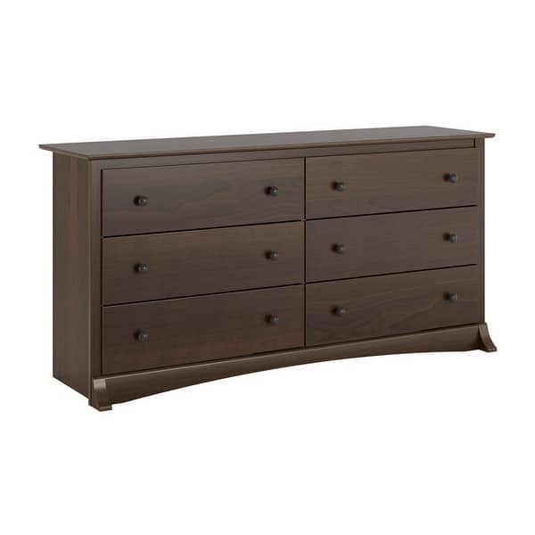slide 2 of 12, Prepac Fremont 6 Drawer Double Dresser for Bedroom, Wide Chest of Drawers, Traditional Bedroom Furniture
