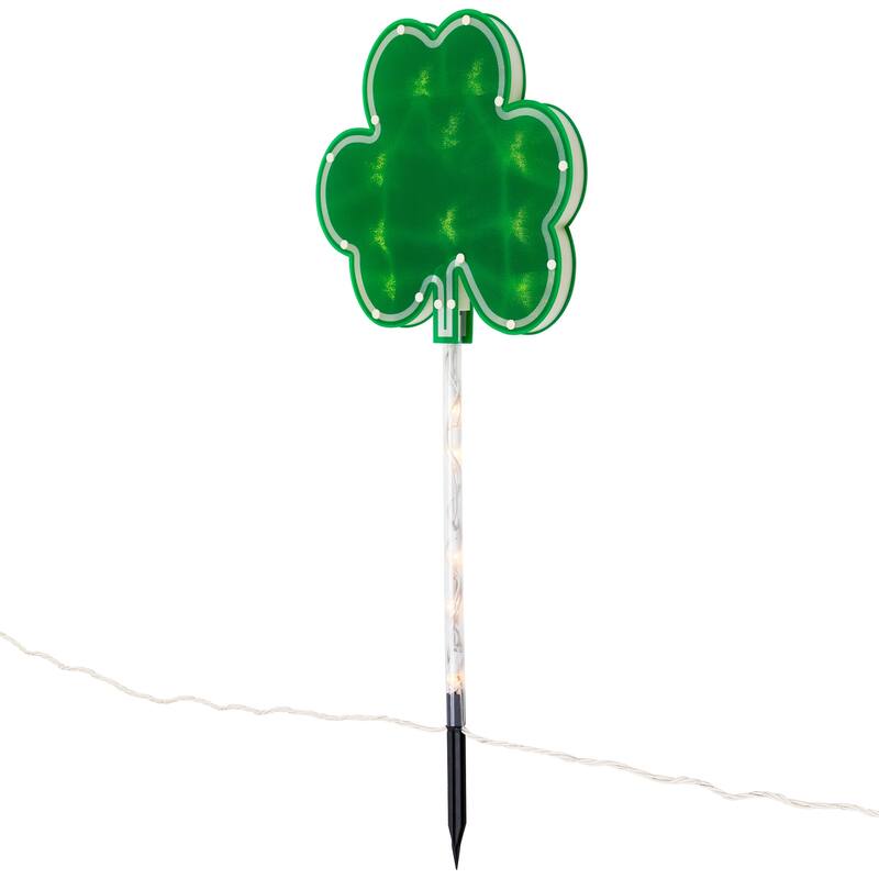 Shamrock St. Patrick 's Day Pathway Marker Lawn Stakes 28.75" Green 4