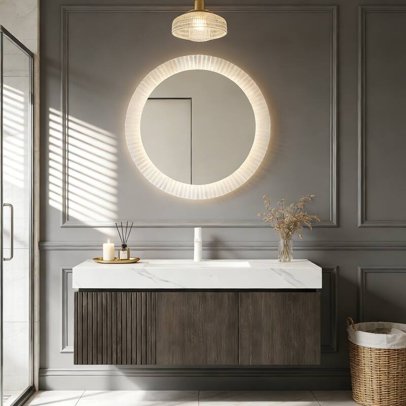 Floating Storage Bathroom Vanity with 1 Pre-drilled Faucet Hole