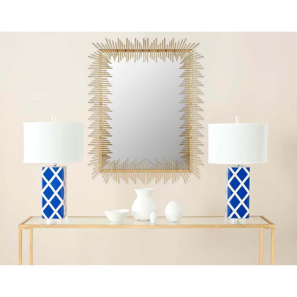 SAFAVIEH Kimbra Antique Gold 27 x 35-inch Rectangle Decorative Mirror - 27" x 1" x 35" - 27Wx1Dx35H