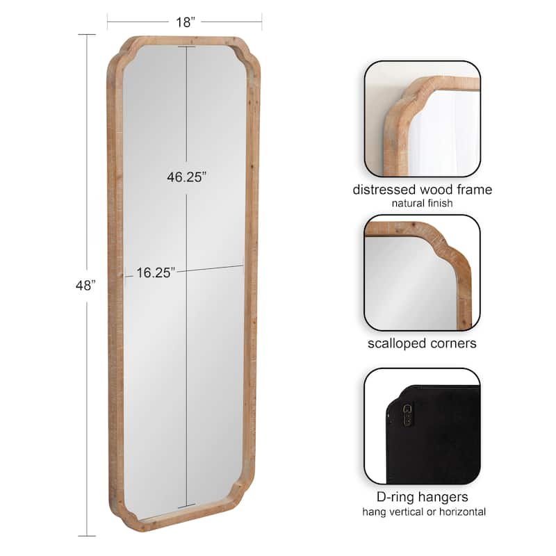 Kate and Laurel Marston Square Wood Wall Mirror