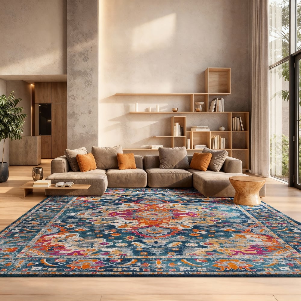 SAFAVIEH, Madison Jovita Vintage Boho Oriental Medallion Rug