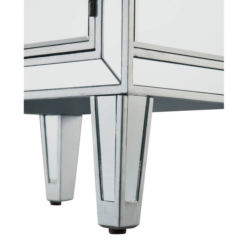 Reflexion Collection Rosa 18-inch Wide Mirrored 1-drawer Nightstand