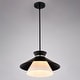 preview thumbnail 11 of 10, Loomis 1-Light Black Mid-Century Modern Pendant, White Glass Shade, Adj Height Ceiling Chandelier Dining Room Fixture