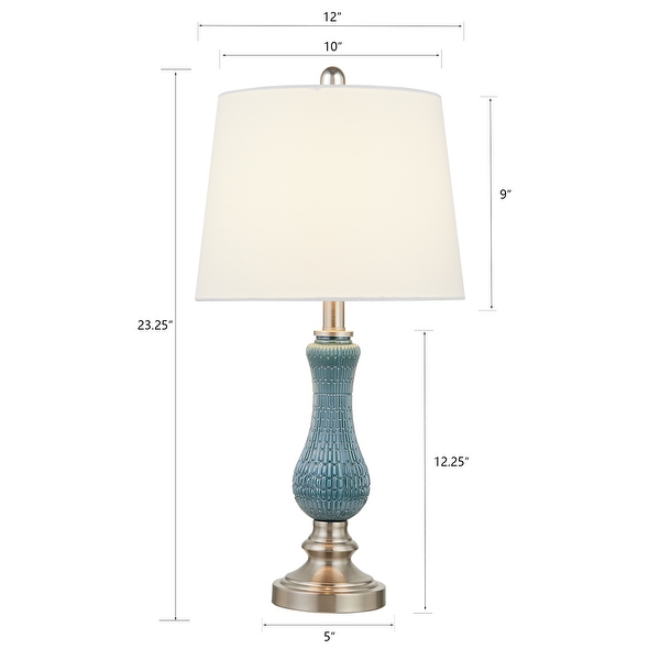 Blue glass lamp set sale