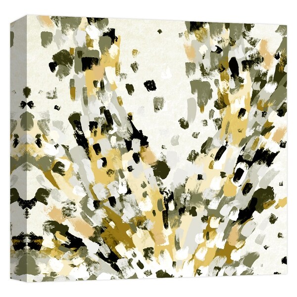 PTM Images 9-124626 PTM Canvas Collection 12" x 12" - "Yellow Abstract Splash" Giclee Abstract Art Print on Canvas