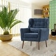 preview thumbnail 25 of 44, Linen Fabric Lounge Wingback Chairs Modern Accent Chair
