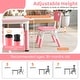 preview thumbnail 23 of 31, Gymax Kids Height Adjustable Table and 4 Chairs Set with Graffiti
