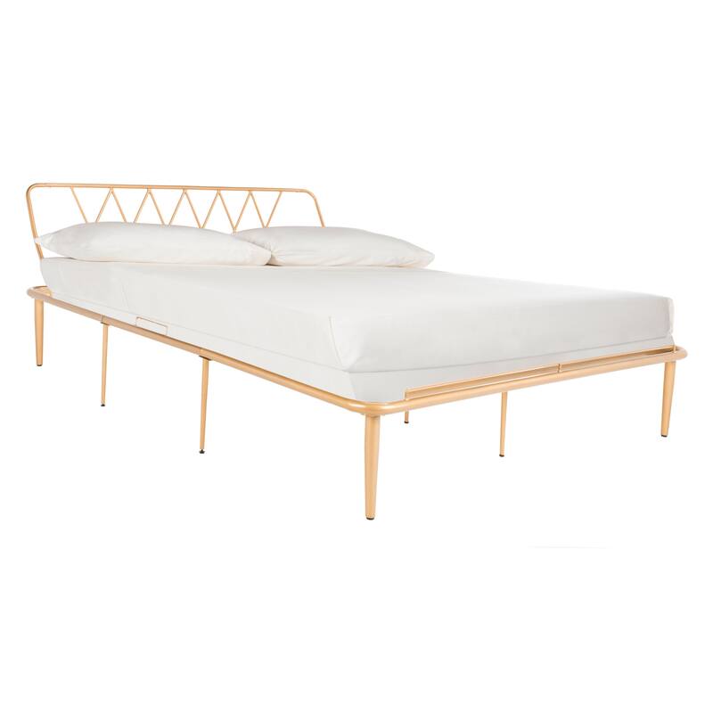 SAFAVIEH Aggie Gold Platform Bed