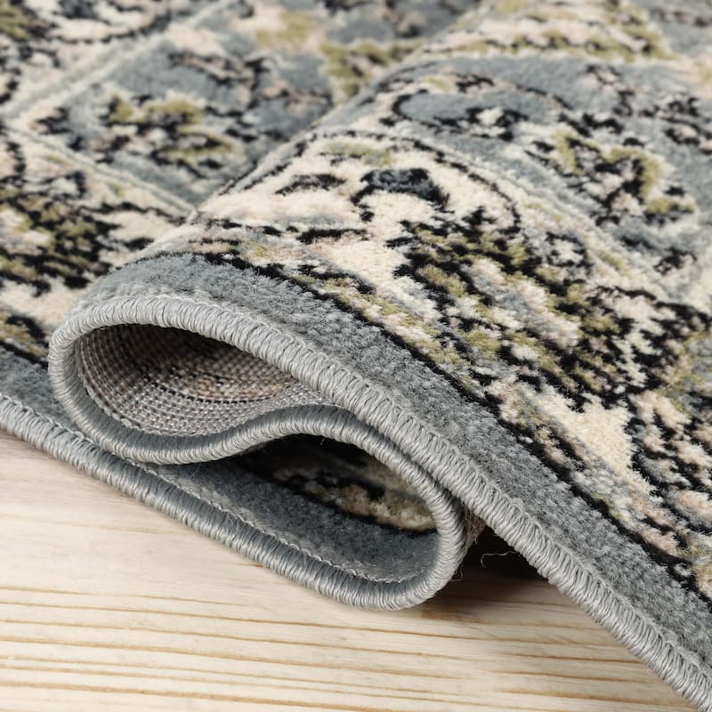 Superior Lille Classic Floral Medallion Indoor Runner or Area Rug