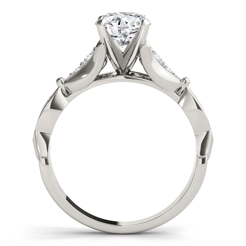 Auriya 14k White Gold Lab Grown Round Diamond Engagement Ring 0.50 to 5.00 ct. tw. (F-G VS)