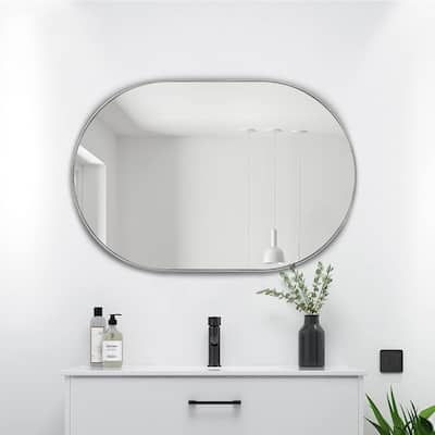 TEHOME Oba Oval Metal Wall Mirror