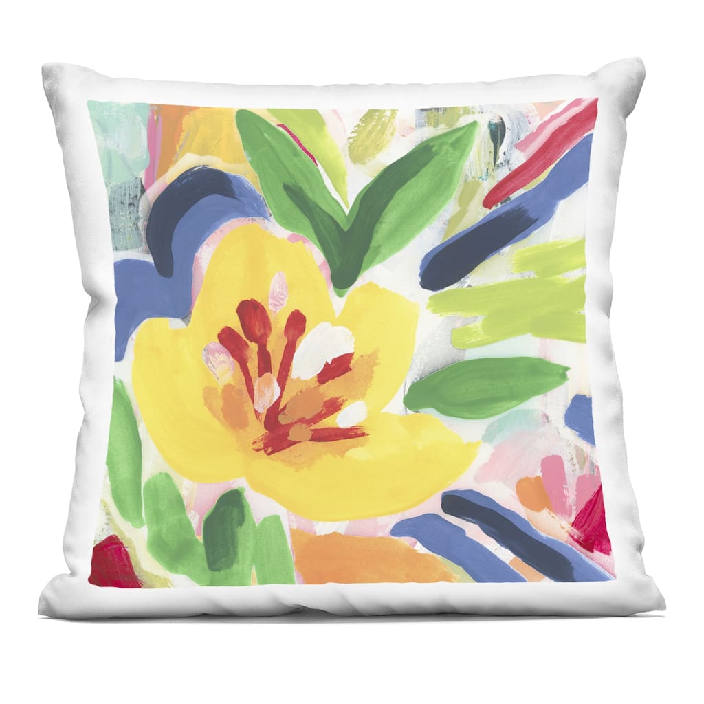 Stupell Vivid Lively Florals Decorative Printed Throw Pillow Design by June Erica Vess