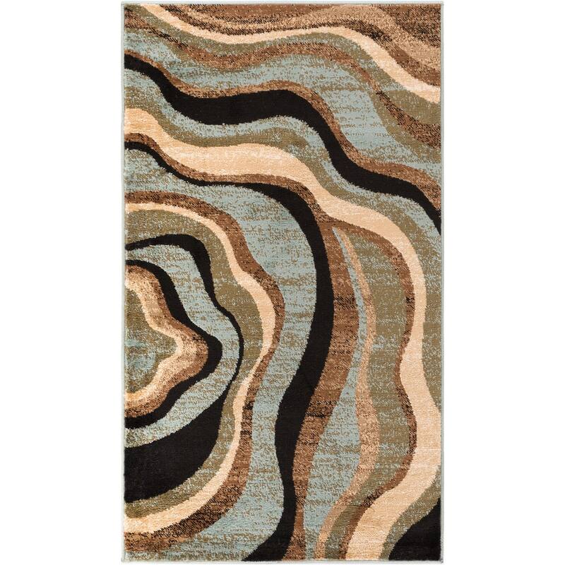 Well Woven Barclay Nirvana Waves Abstract Modern Waves Area Rug