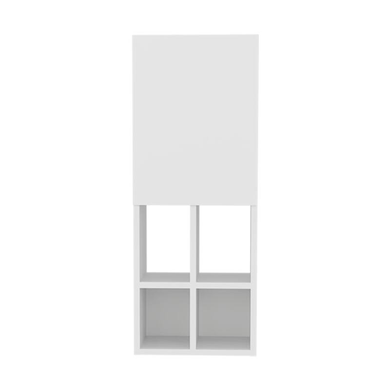 Wall Mounted Bathroom Cabinet with 6 Open Shelves Modern Storage Unit