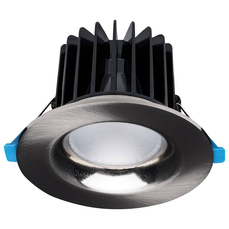 16/20/24W LED Remote Driver Downlight 27K/30K/35K/40K/50K CCT Field Selectable Round Brushed Nickel - Brushed Nickel