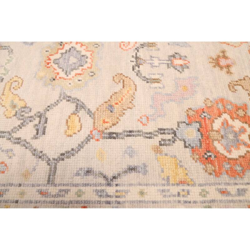 ECARPETGALLERY Hand-knotted Modern Oushak Light Khaki Wool Rug - 3'8 x 5'7