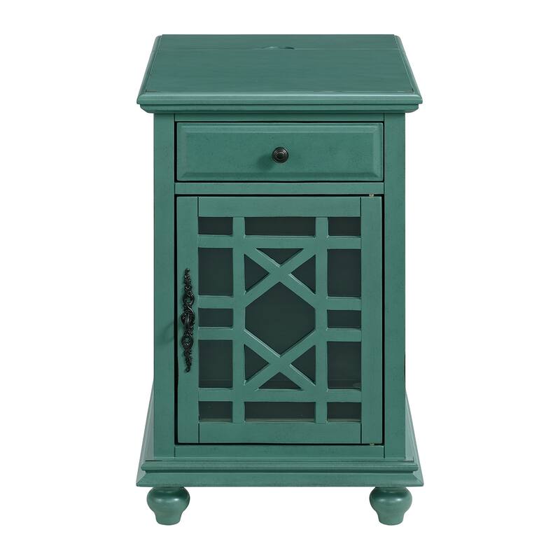 Elegant Chairside Table with Power by Martin Svensson Home