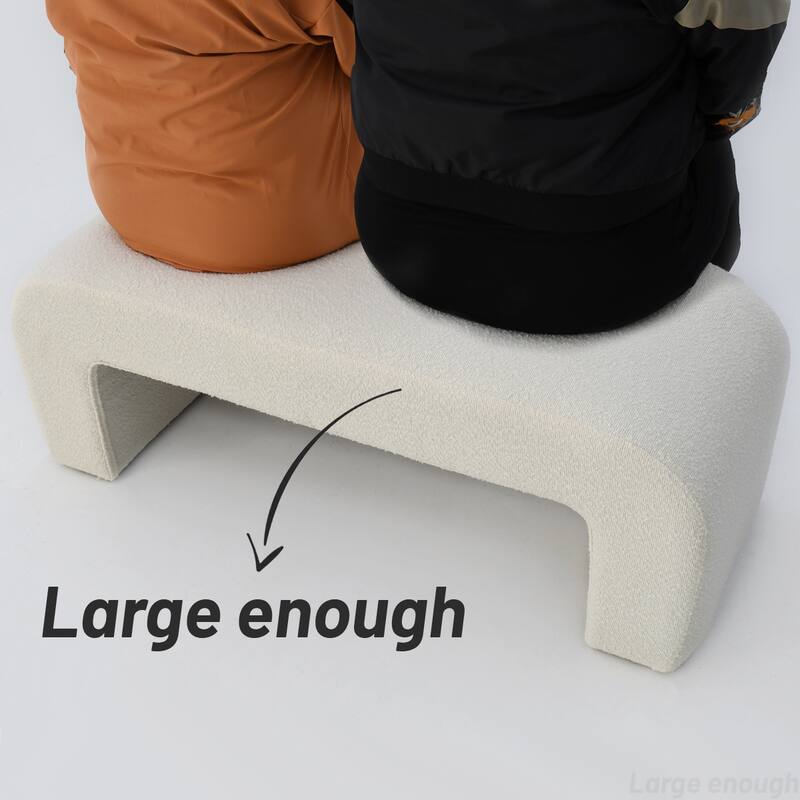 Upholstered Beige Bench