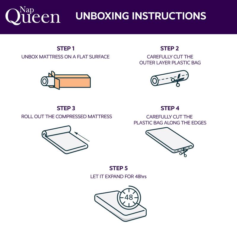 Nap Queen Rainbow 5" Memory Foam Twin Mattress, Pink