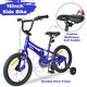 preview thumbnail 3 of 3, 16 Inch Blue Kids' Bicycle, Kids Bike with Training Wheels and Height-adjustable Saddle & Handlebar for Boys Age 4-7 Years