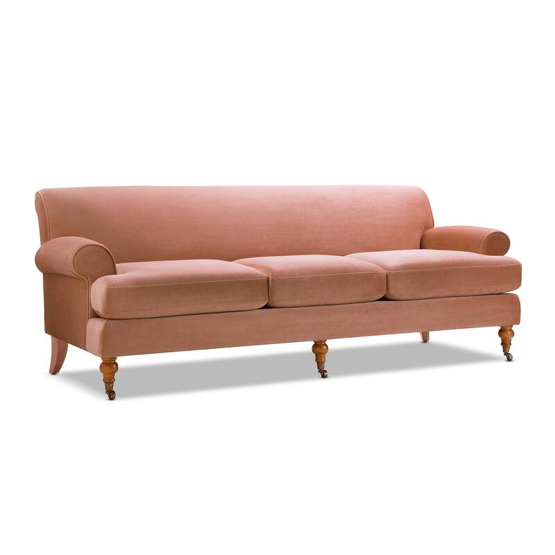 Alana Lawson 88 Inch Living Room Sofa – Three Cushion Couch with Rolled Arms and Tight Back – Minimal Assembly Required