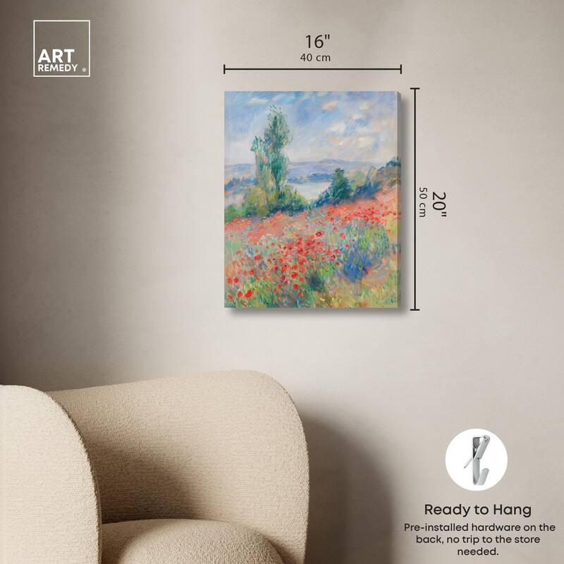 Blanket of Poppies I Canvas by Art Remedy, Gallery Wrapped