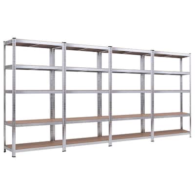 Costway 71'' Heavy Duty Storage Shelf Steel Metal Garage Rack 5 Level - 35.5''x 15.76''x 71''(L x W x H)