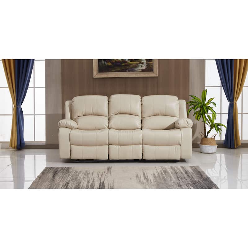 Betsy Furniture Bonded Leather Power Rclining 3-seat Sofa Couch 8018