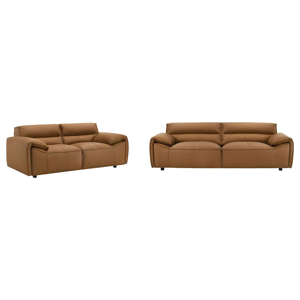 Buxton 2-piece Leather Upholstered Sofa Set