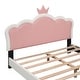 preview thumbnail 19 of 31, Upholstered Princess Bed with Crown Headboard