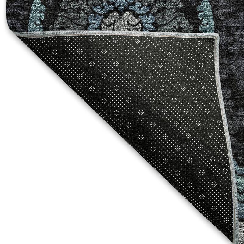 Premium Washable Super Soft Damask Glam Mayfield Rug