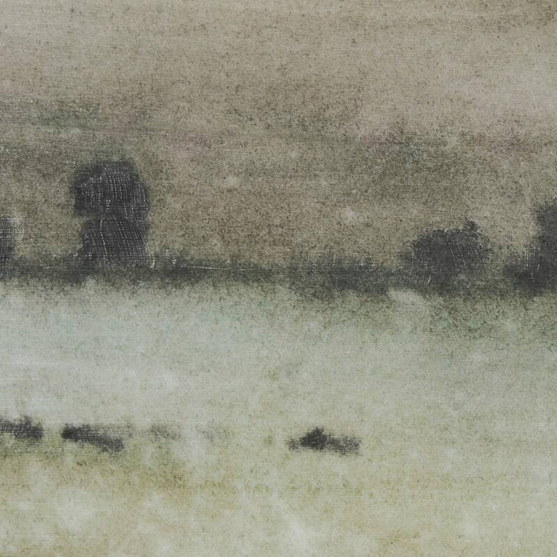 Rolling Fields I Hand Embellished Brown Framed Watercolor Art Print on Paper Mounted with Backing