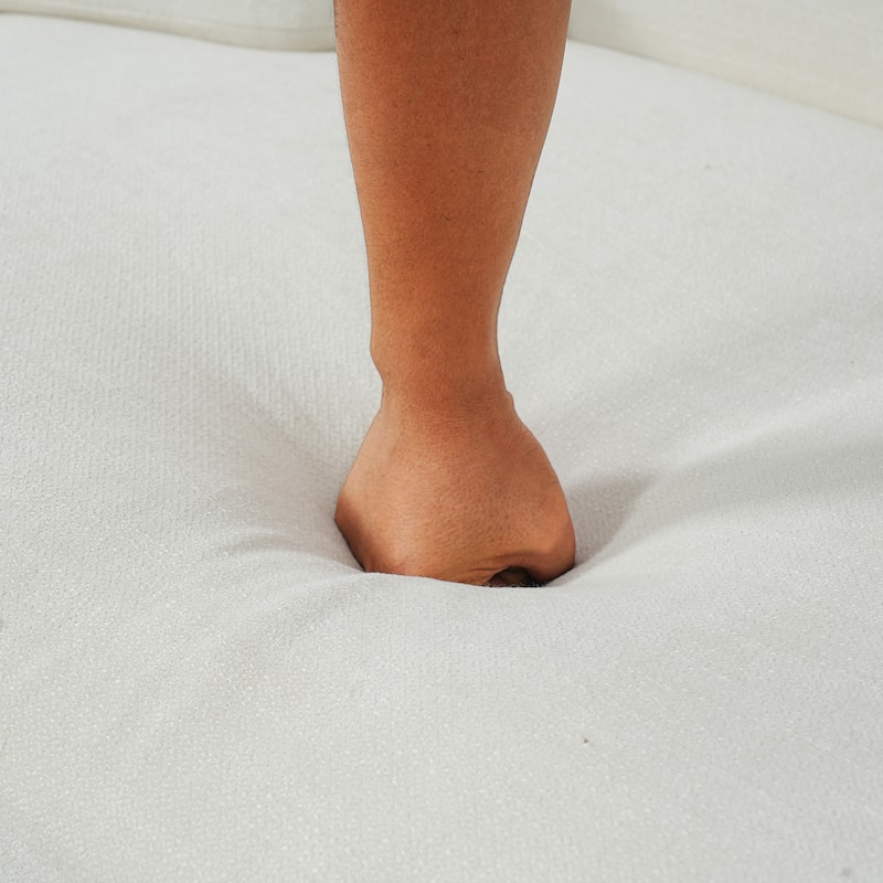 Christopher Knight Home - Lunaria 122" Modern Upholstered Curved Sofa with 2 Damask Pattern Pillows