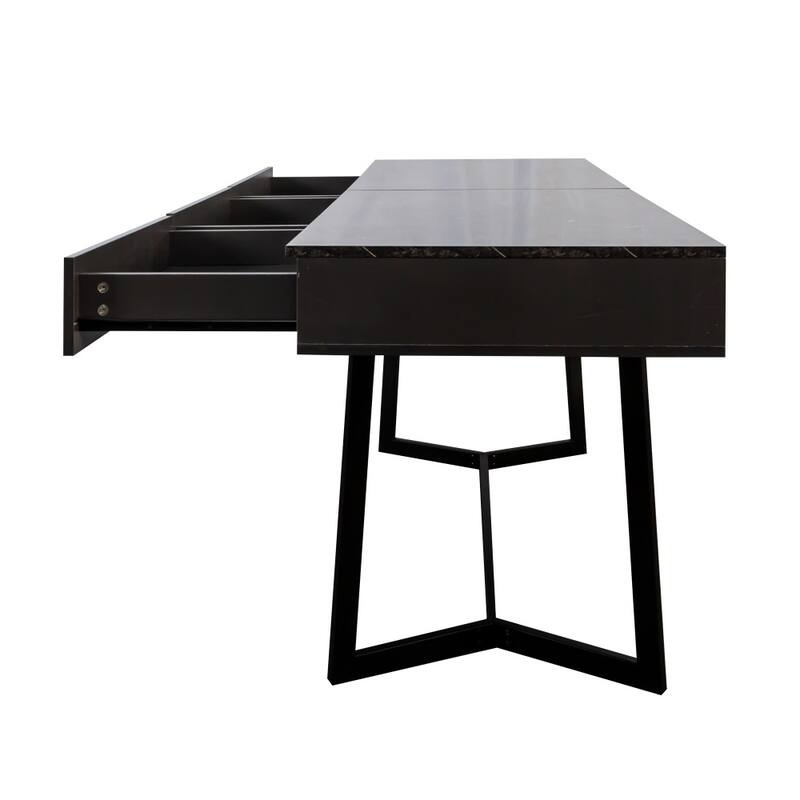 70.87" Modern Computer Desk Studying Table with Y-Shaped Metal Legs