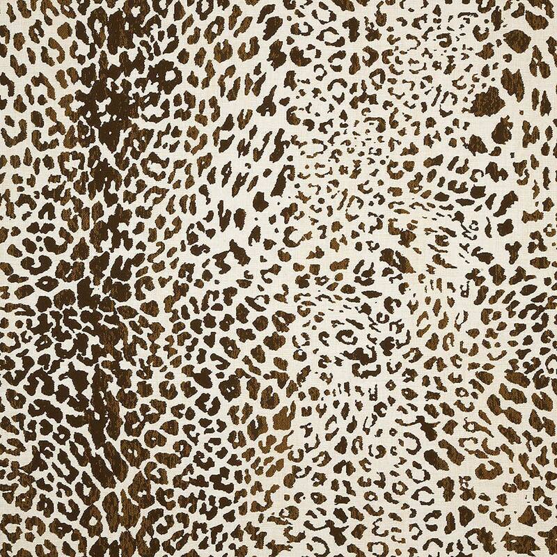 Sunbrella Tan Leopard Indoor/Outdoor Deep Seating Sofa Set, Corded - 23" x 25" x 5" - Espresso Leopard