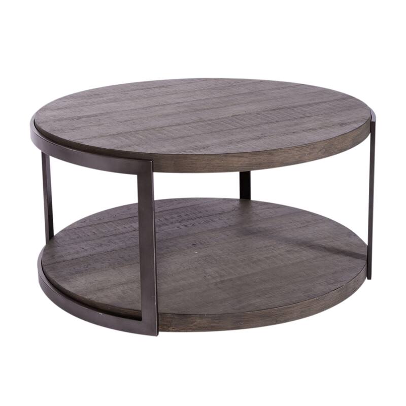 Modern View Gauntlet Gray Round Cocktail Table